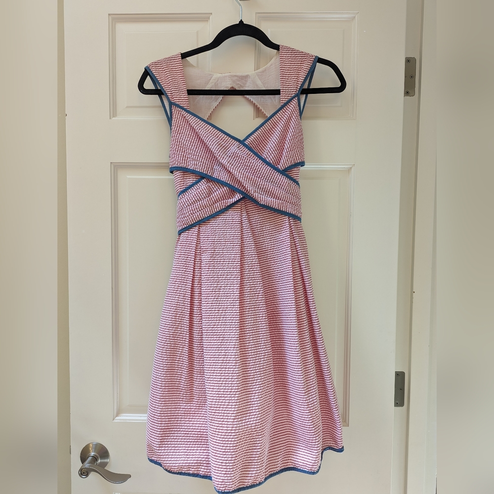 Red, white and blue, tie-back dress by Esley, size small